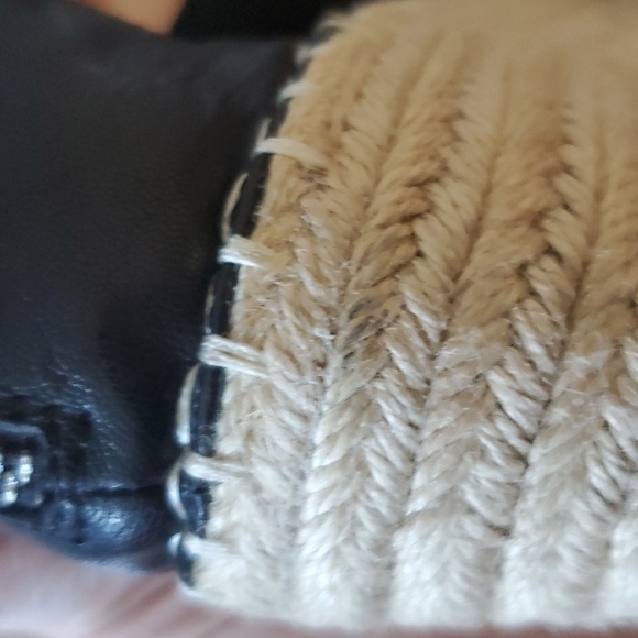 Eileen Fisher Wiley Espadrille Black Wedge Sandal Size 8 - Picture 11 of 13